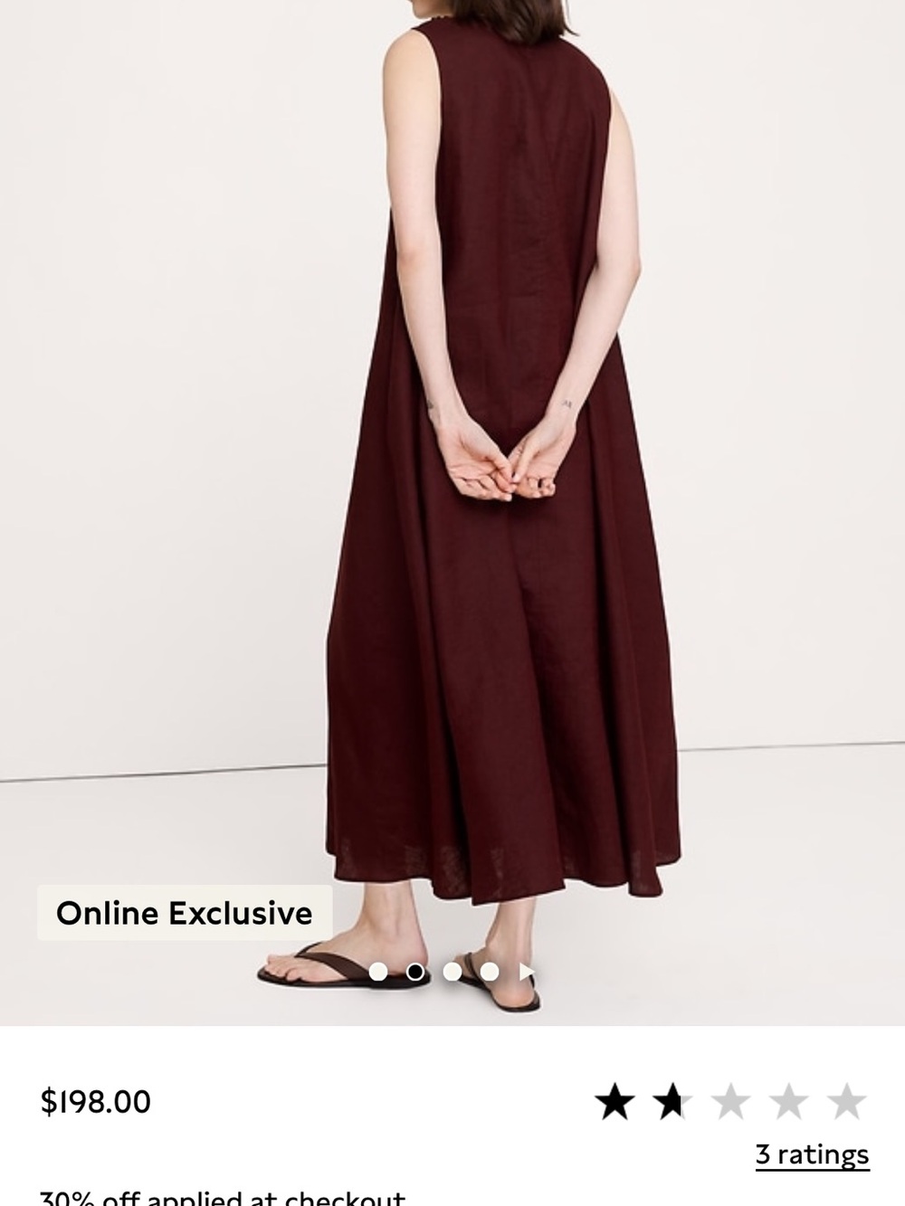 Banana Republic Linen Scoop Neck Dress - Picture 5 of 10